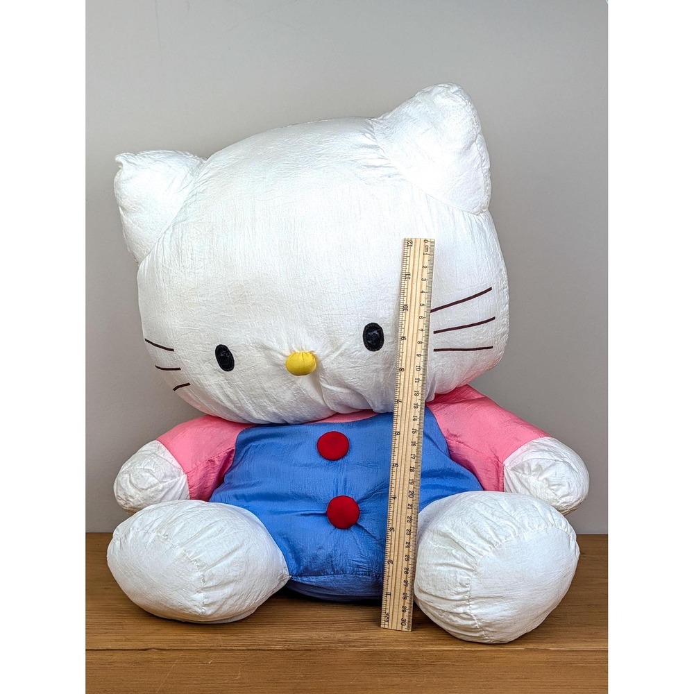 XL Jumbo Hello Kitty Giant Plush - 1990s Vintage Sanrio Parachute Nylon Swishy